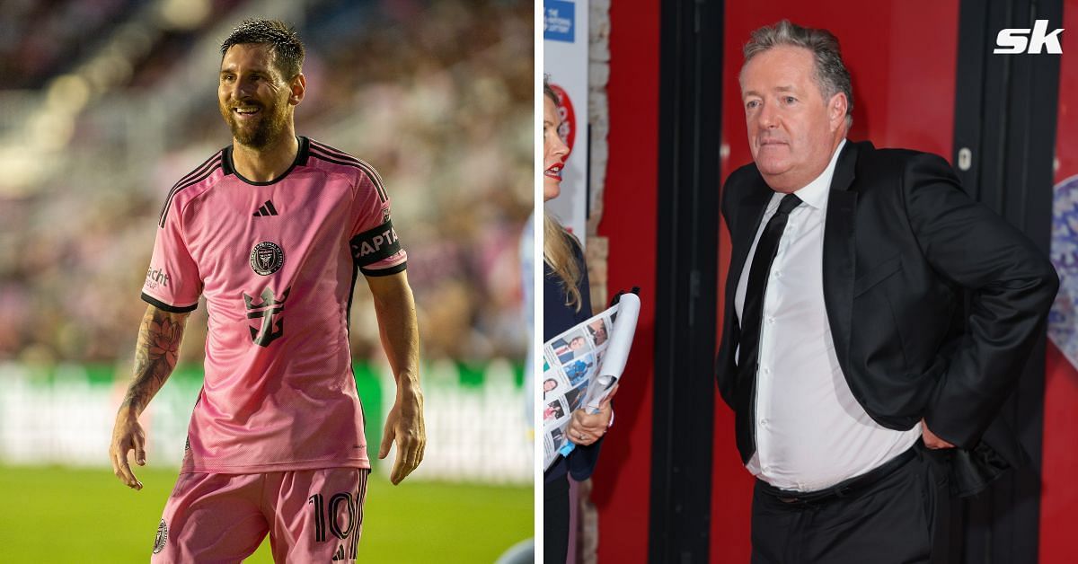 Lionel Messi and Piers Morgan (Images via Getty)