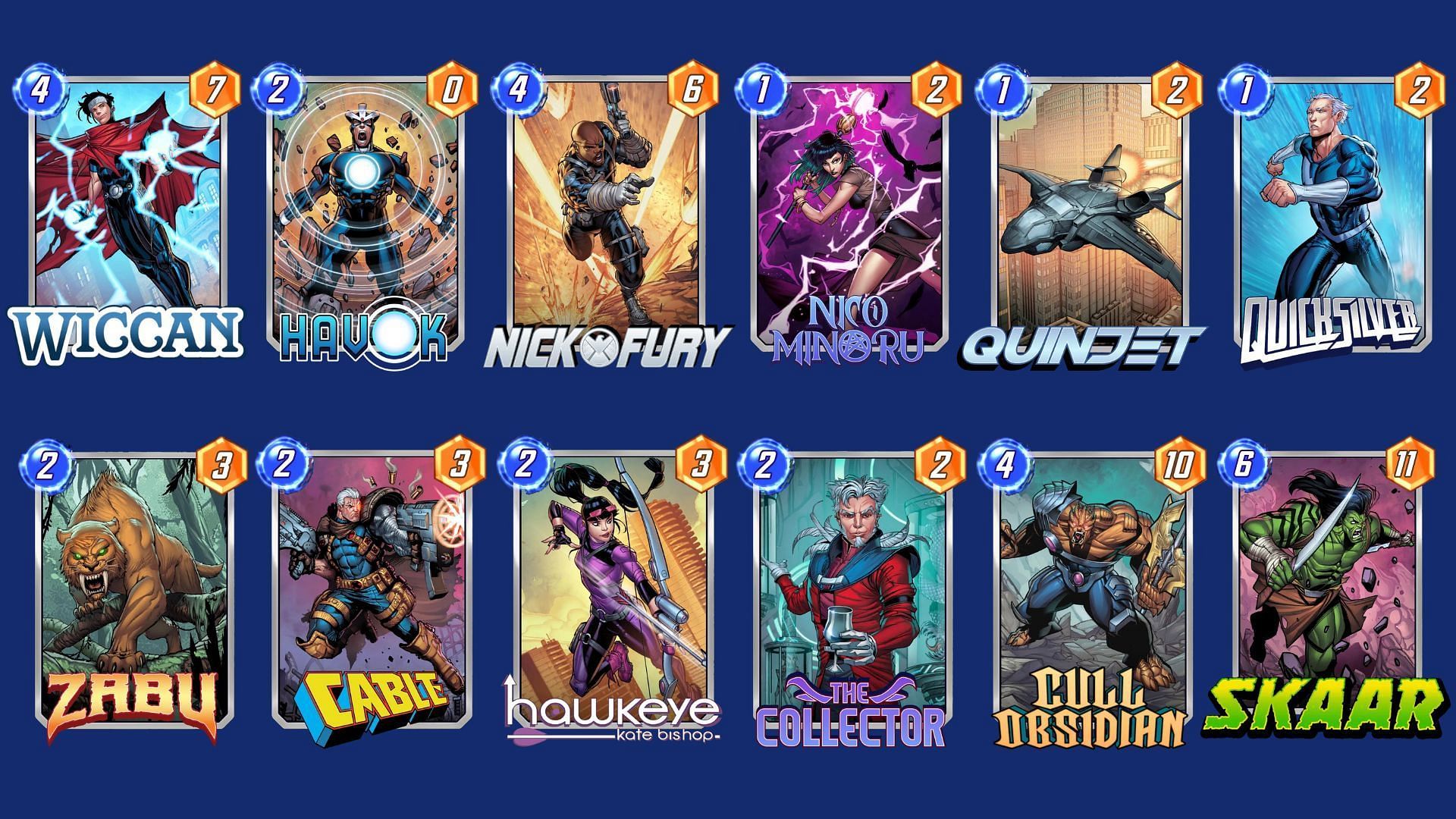 The Havok and Nick Fury Package is one of the best Marvel Snap Wiccan decks overall (Image via Nuverse)