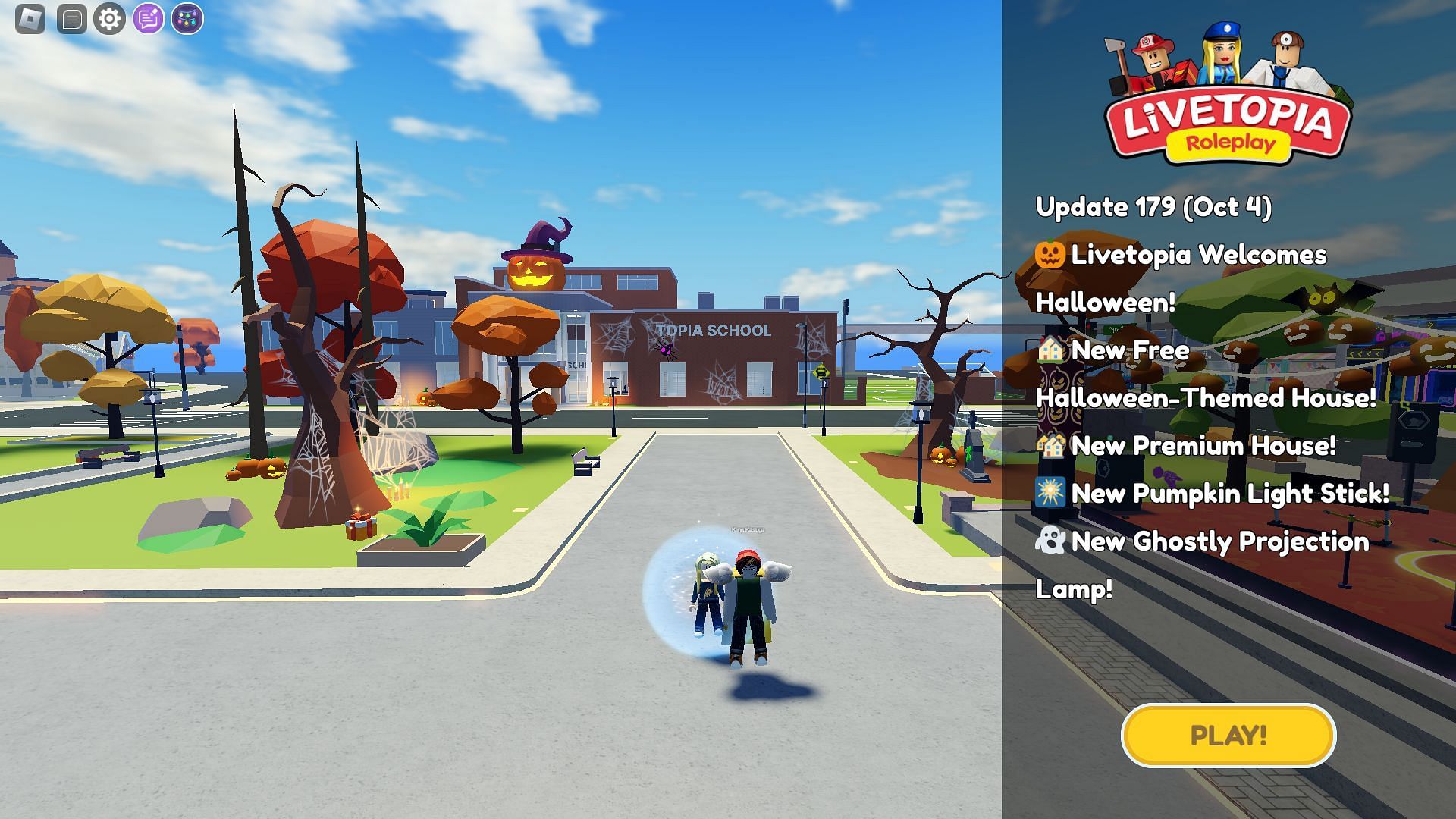 In-game update log (Image via Roblox)