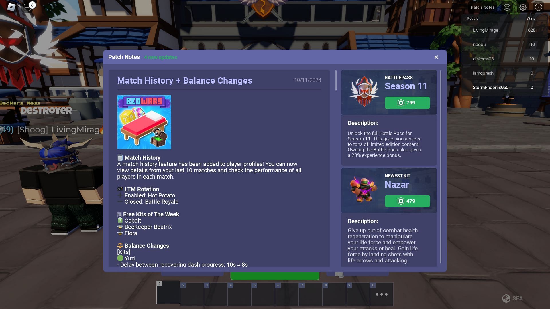 The game updates almost every week (Image via Roblox)