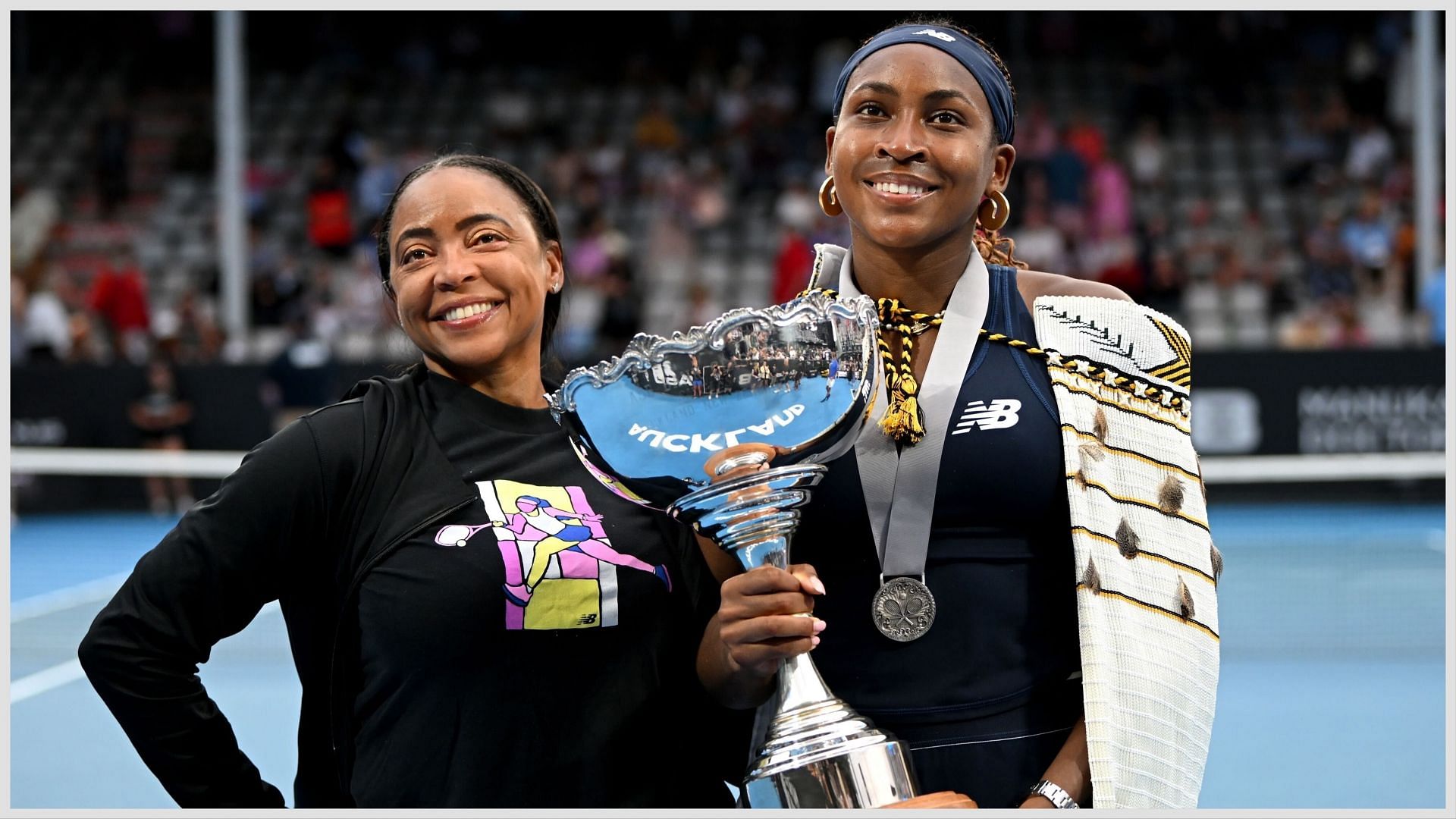 Coco Gauff with mother Candi Gauff; ( Source - Getty Images)