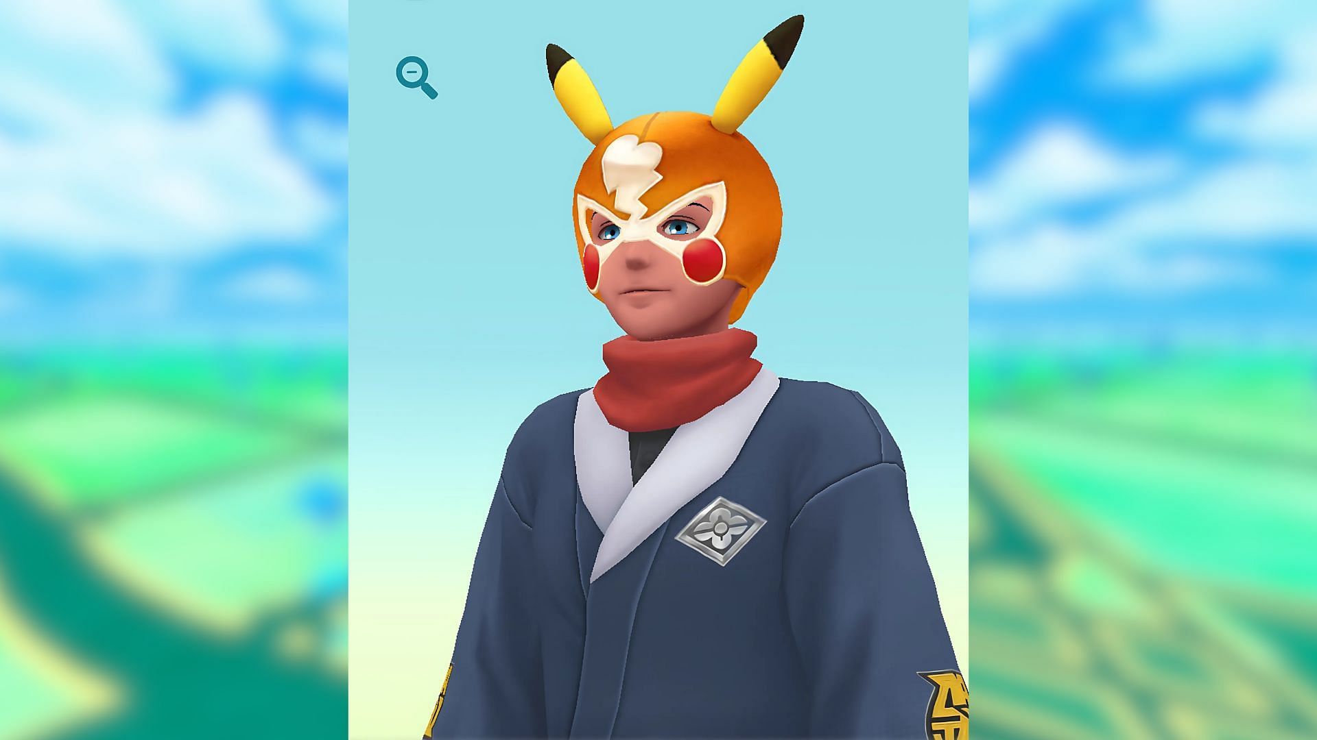 The Lucha Libre Pikachu Mask as seen in the game (Image via The Pokemon Company)