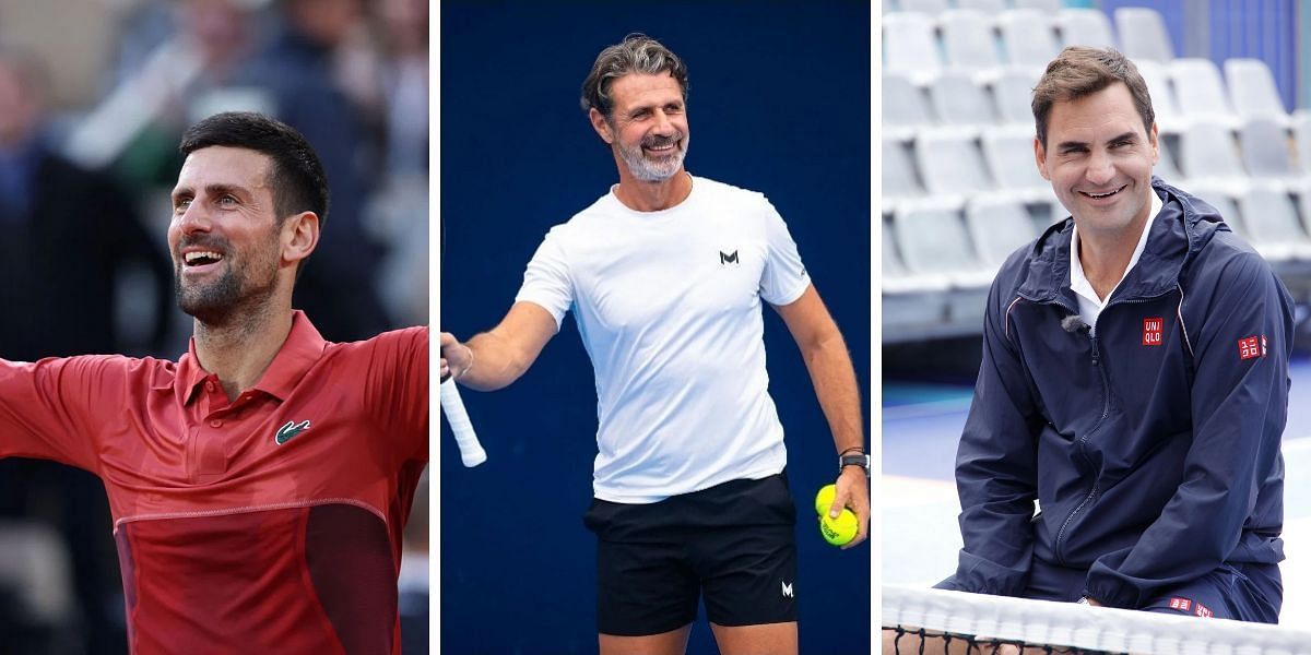 Patrick Mouratoglou, Novak Djokovic and Roger Federer. Source : Getty 
