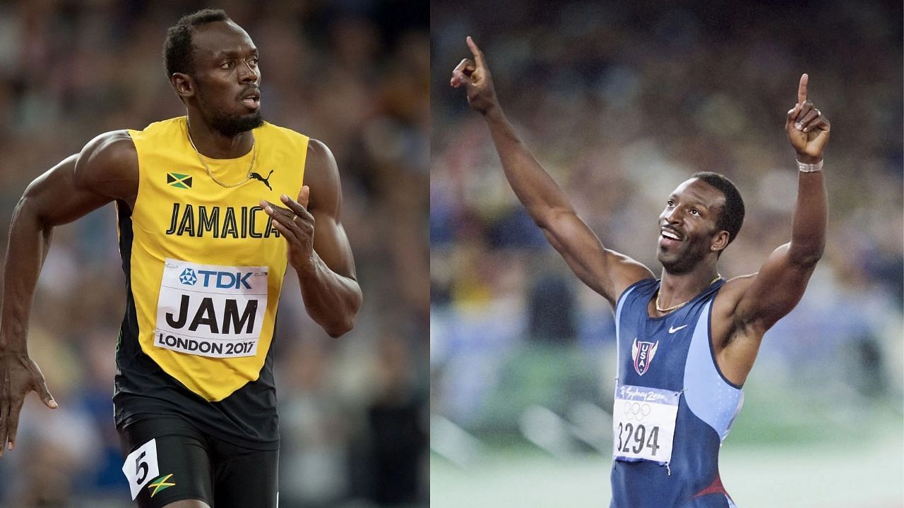 Usain Bolt and Michael Johnson (Images via: Both Getty)