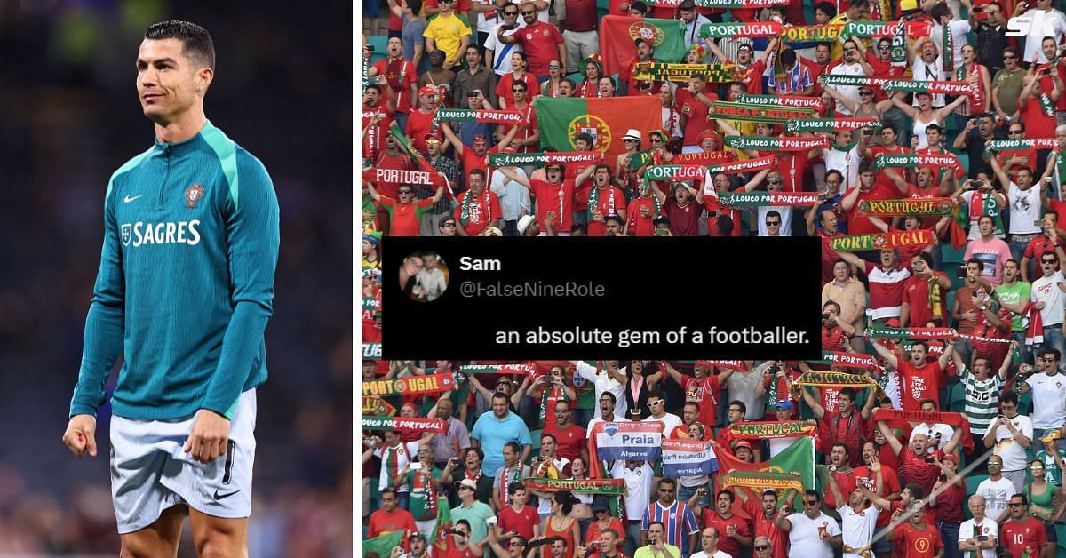 Fans hail Portugal star after match. Image credits: Getty and X (@FalseNineRole)