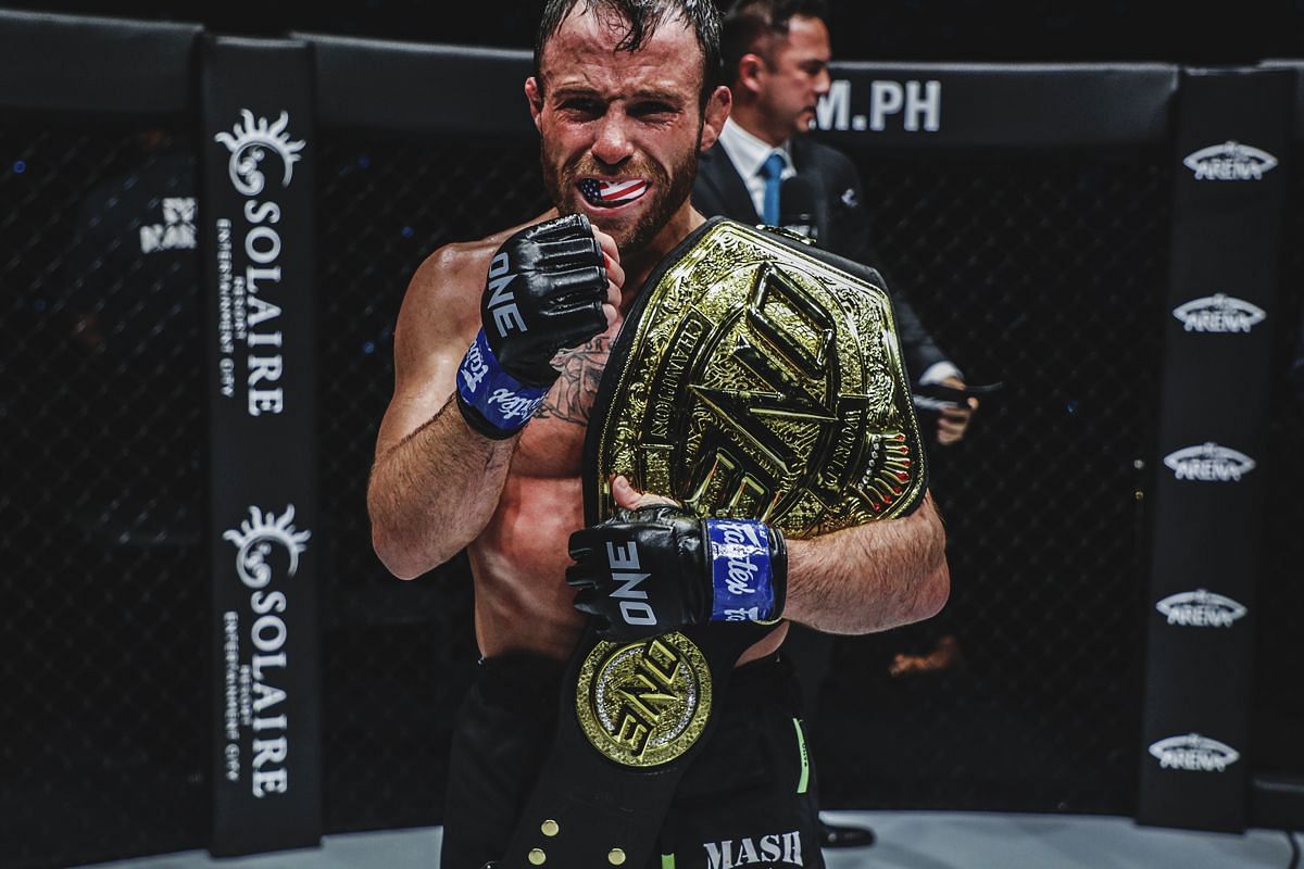 Jarred Brooks talks about what holding a piece of ONE Championship gold means to him. [Photo from ONE Championship]