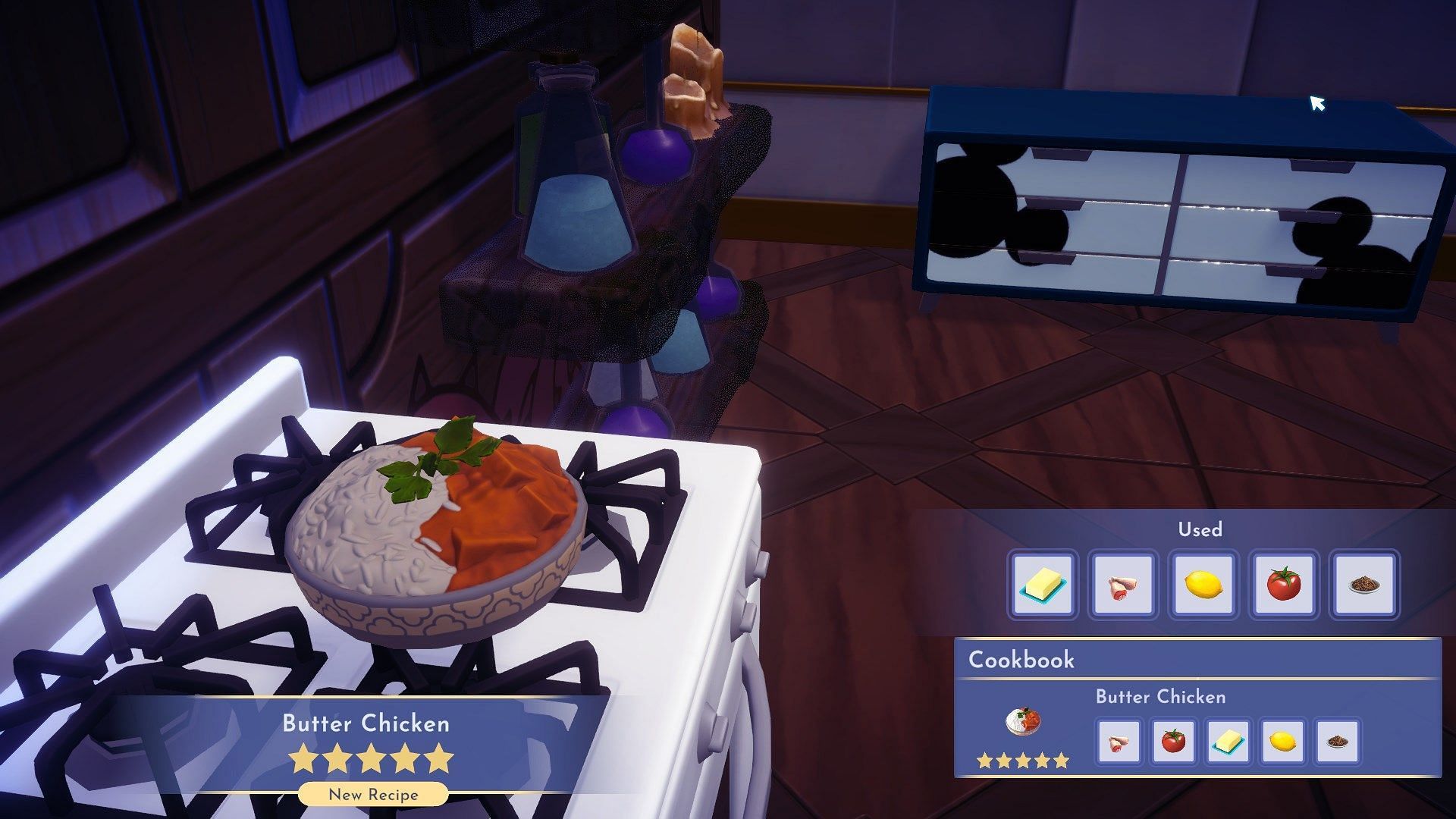 You need five ingredients to make Butter Chicken (Image via Gameloft)