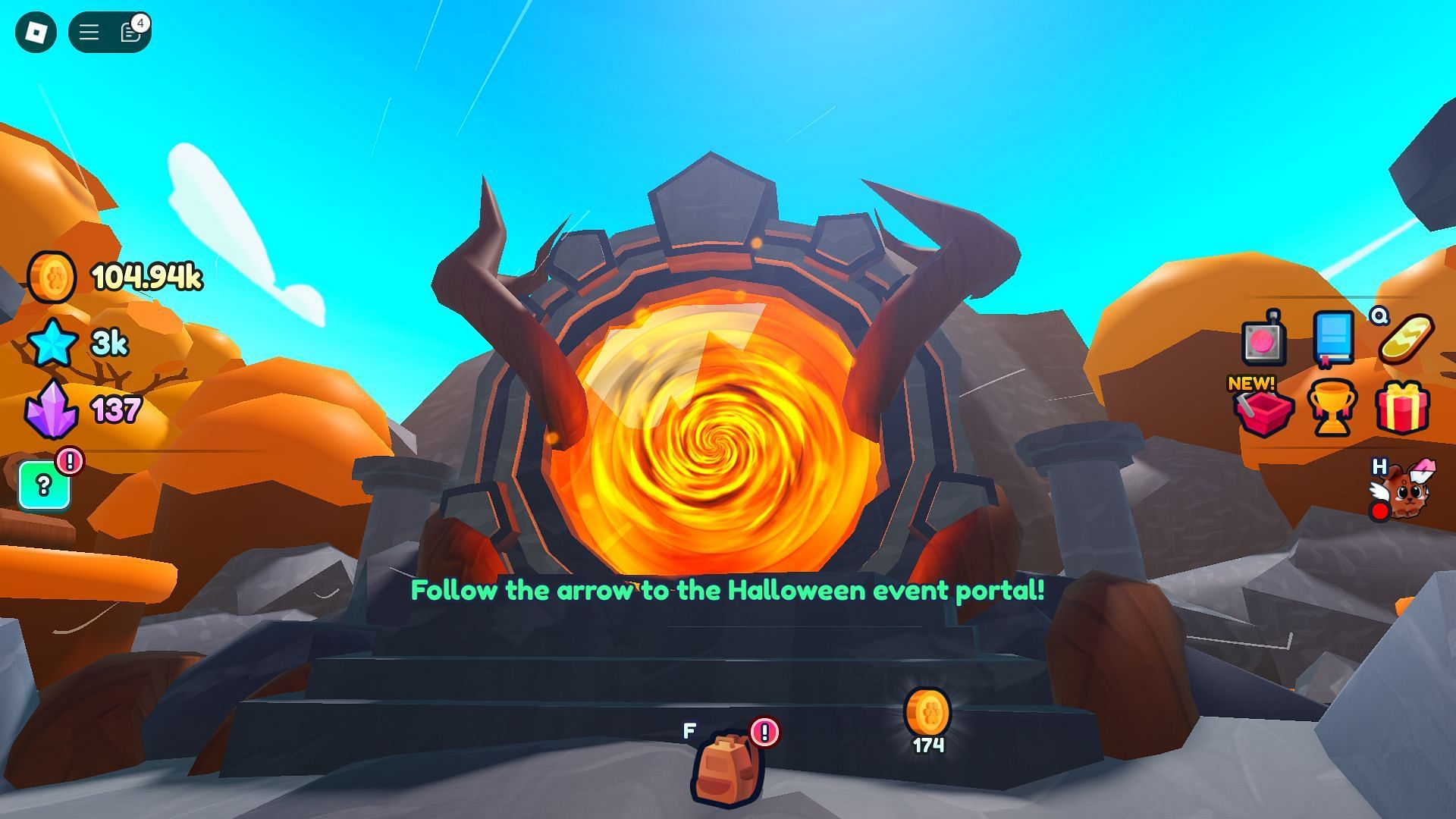 Halloween event portal (Image via Roblox)