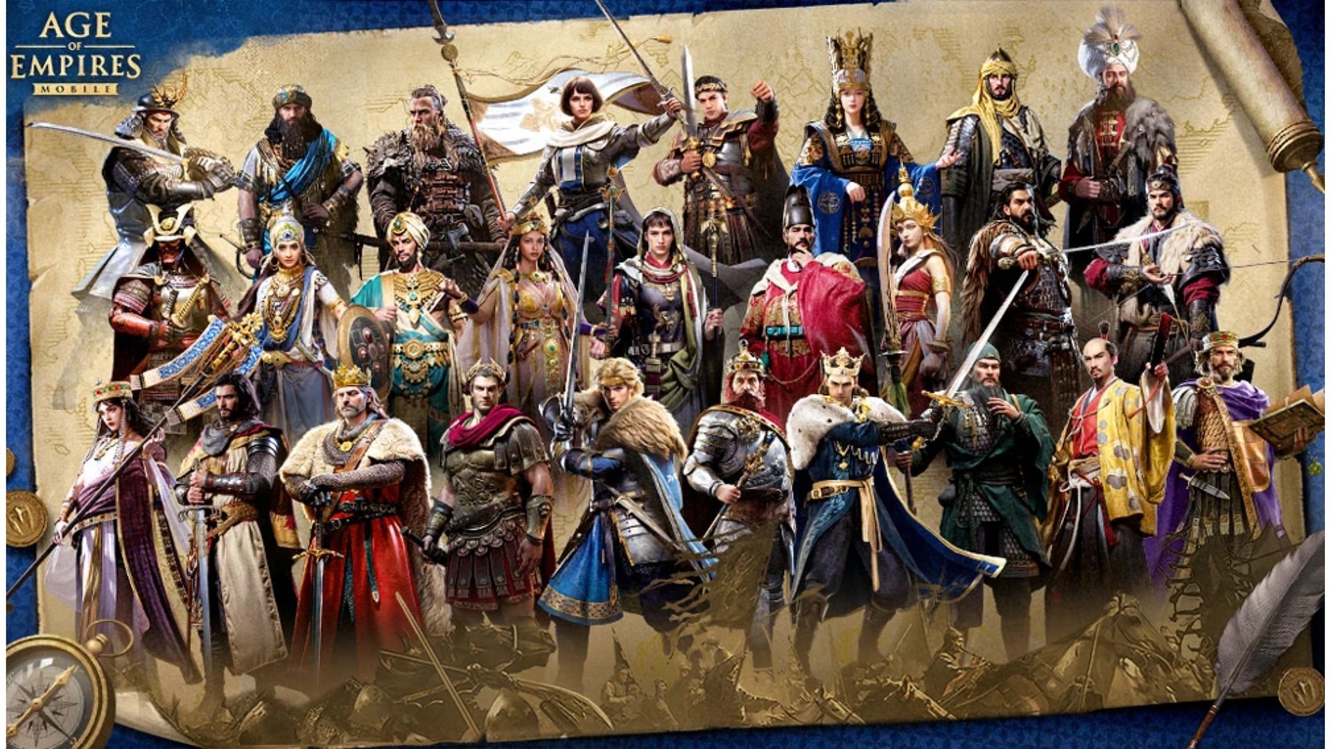 Heroes in Age of Empires Mobile (Image via Level Infinite)