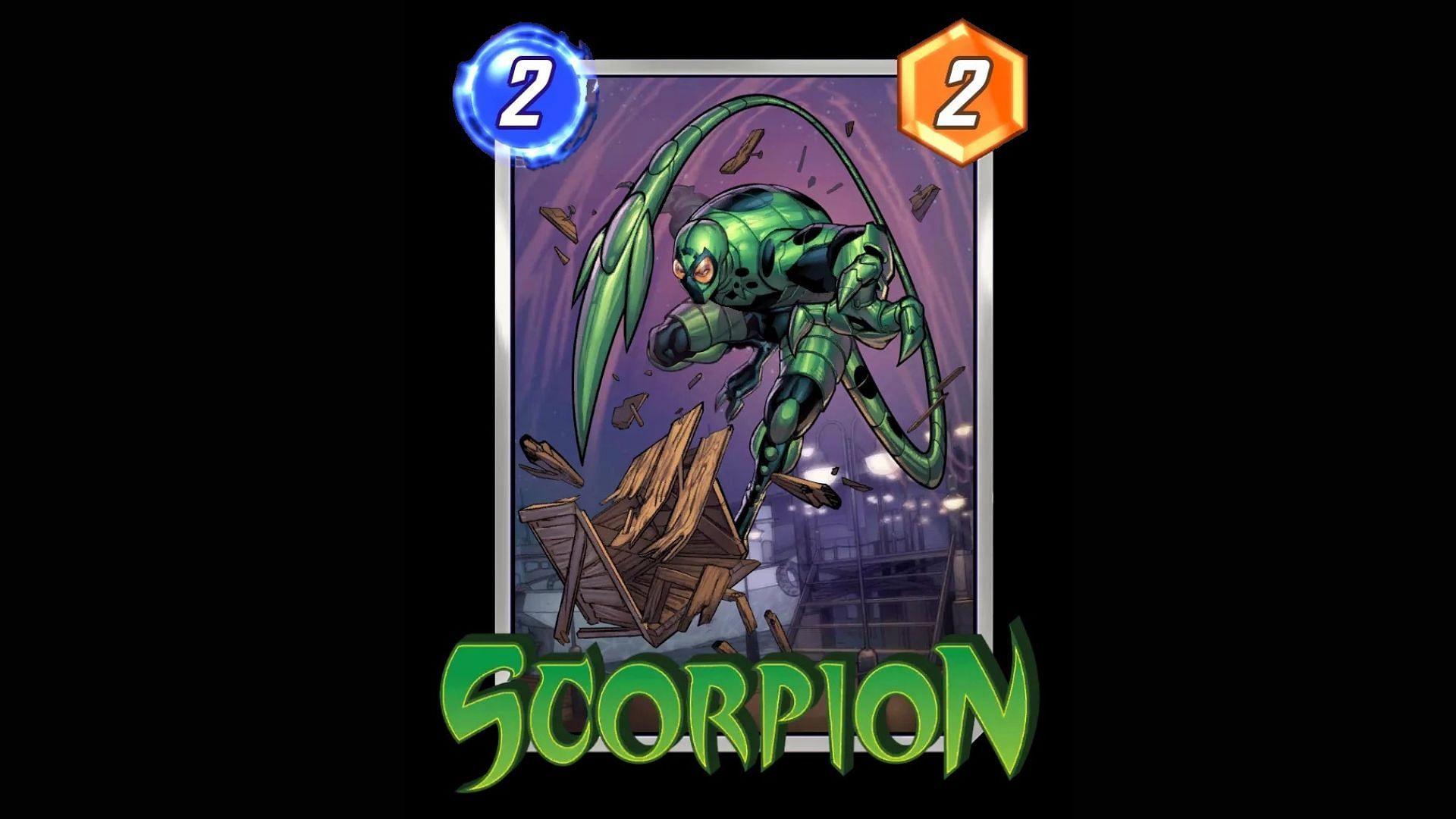 Scorpion also adds a moderate amount of control over a location and debuffs your opponent&rsquo;s choices with 2 Power of his own (Image via Nuverse)