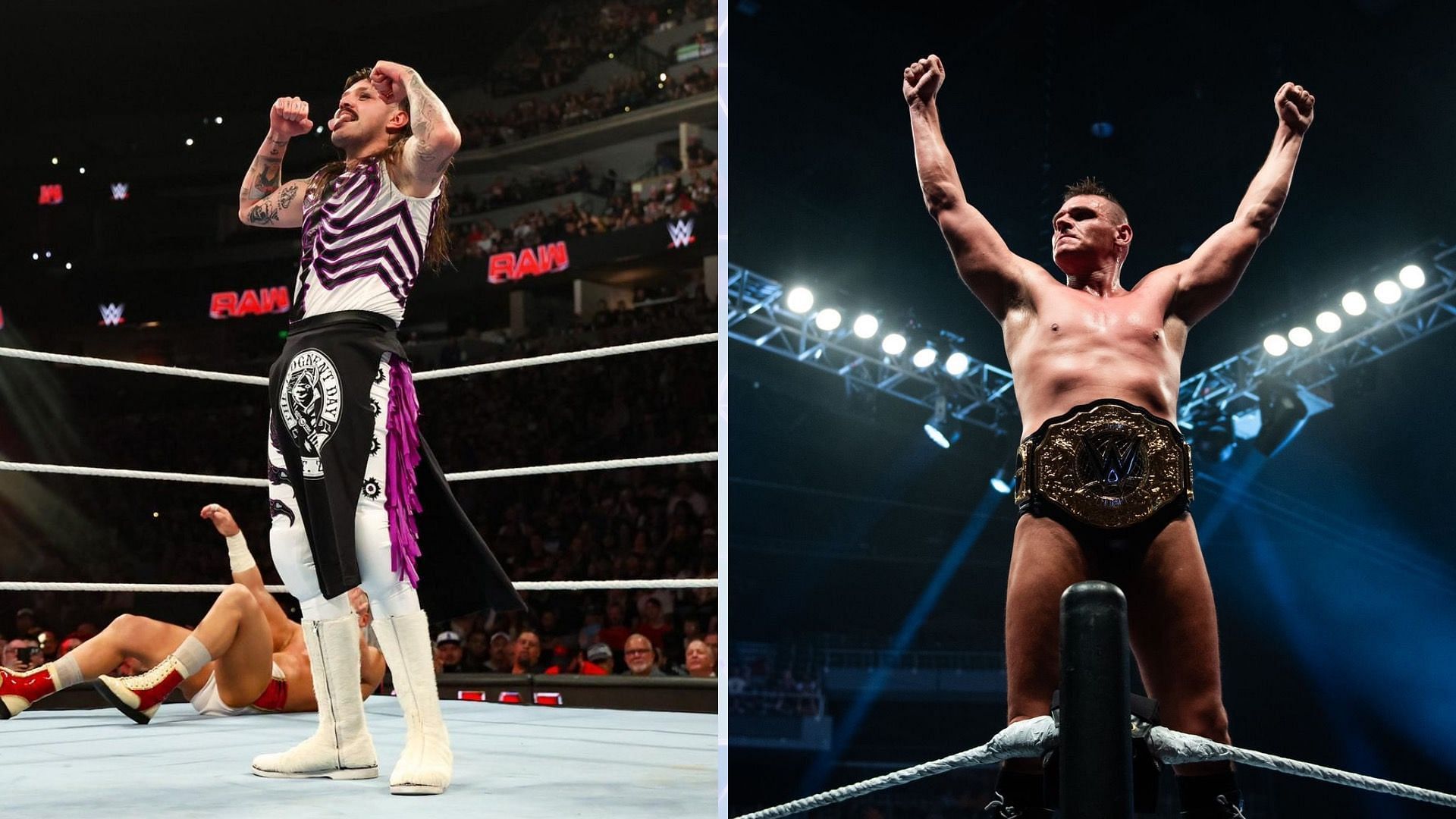 Dominik Mysterio (left) and Gunther (right) in picture [Image credits: x.com]