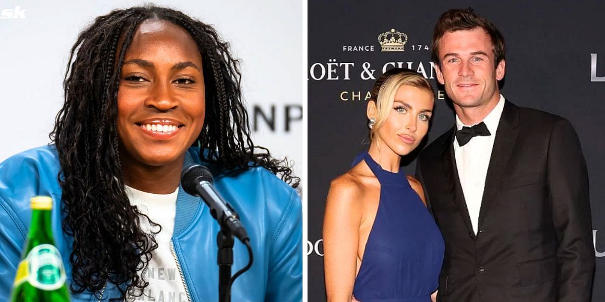 Coco Gauff (L) and Tommy Paul with his girlfriend Paige Lorenze (R) (Image Source: Getty)