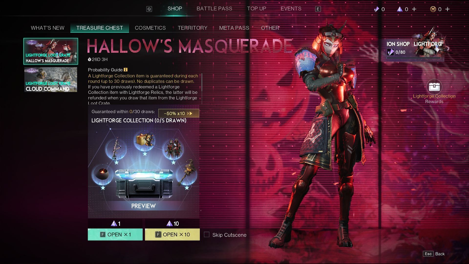 The Hallow&#039;s Masquerade loot box (Image via Starry Studio)