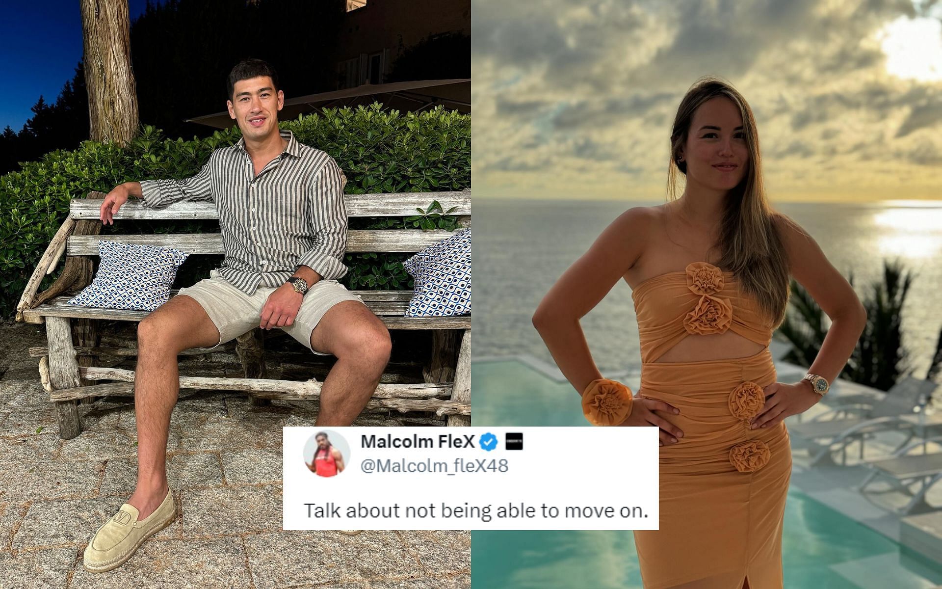 Fans react to Ekaterina Bivol (right) mocking Dmitry Bivol (left). [Images courtesy: @bivol_d on Instagram and @bivol_kate on Threads]