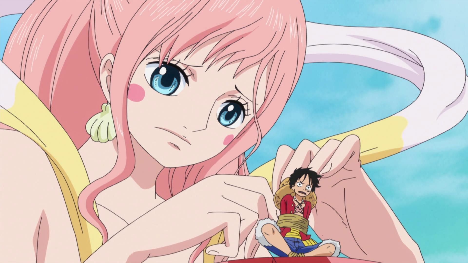 Shirahoshi and Luffy during the arc (Image via Toei Animation)