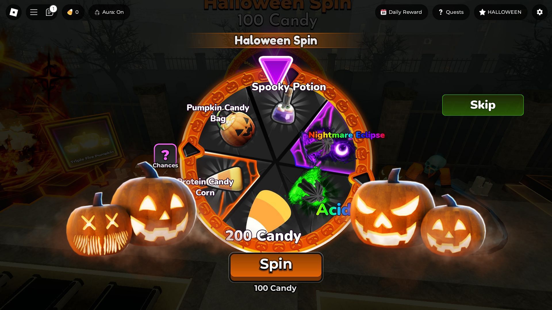 The Halloween Spin (Image via Roblox)