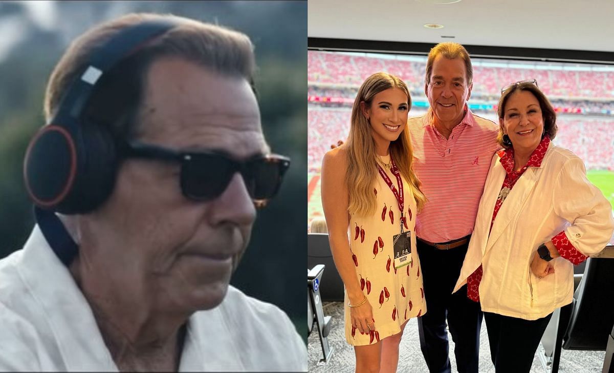 PHOTO: Nick Saban&rsquo;s daughter Kristen captures former Alabama coach hilariously flaunt the peace sign