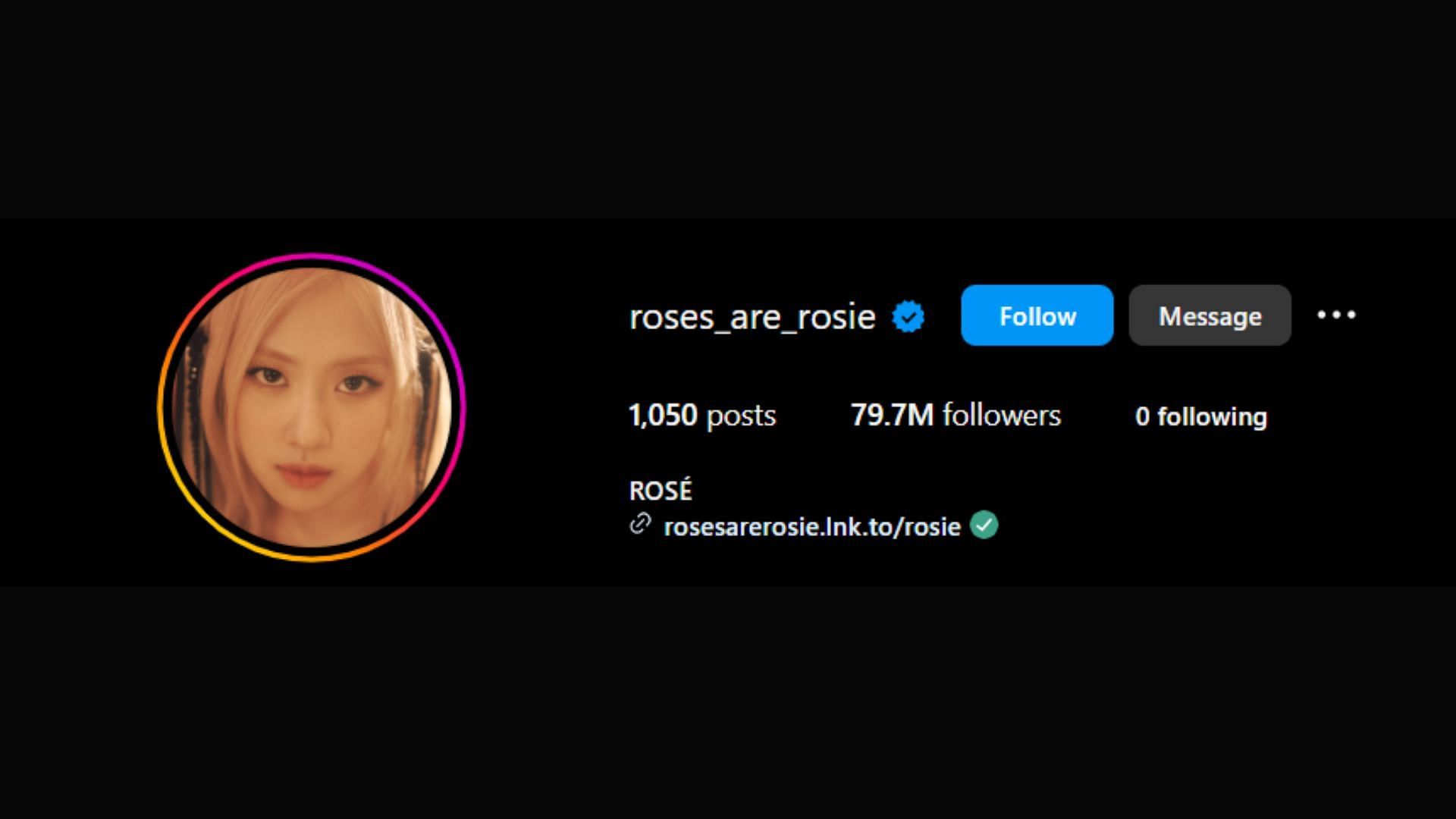 Rose&#039;s Instagram (Image via Instagram/ roses_are_rosie)