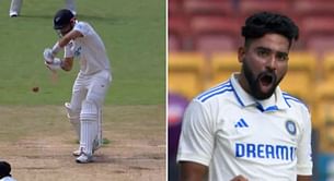[Watch] Mohammed Siraj strikes early on Day 3, dismisses Daryl Mitchell for 18 runs in 2024 IND vs NZ 1st Test