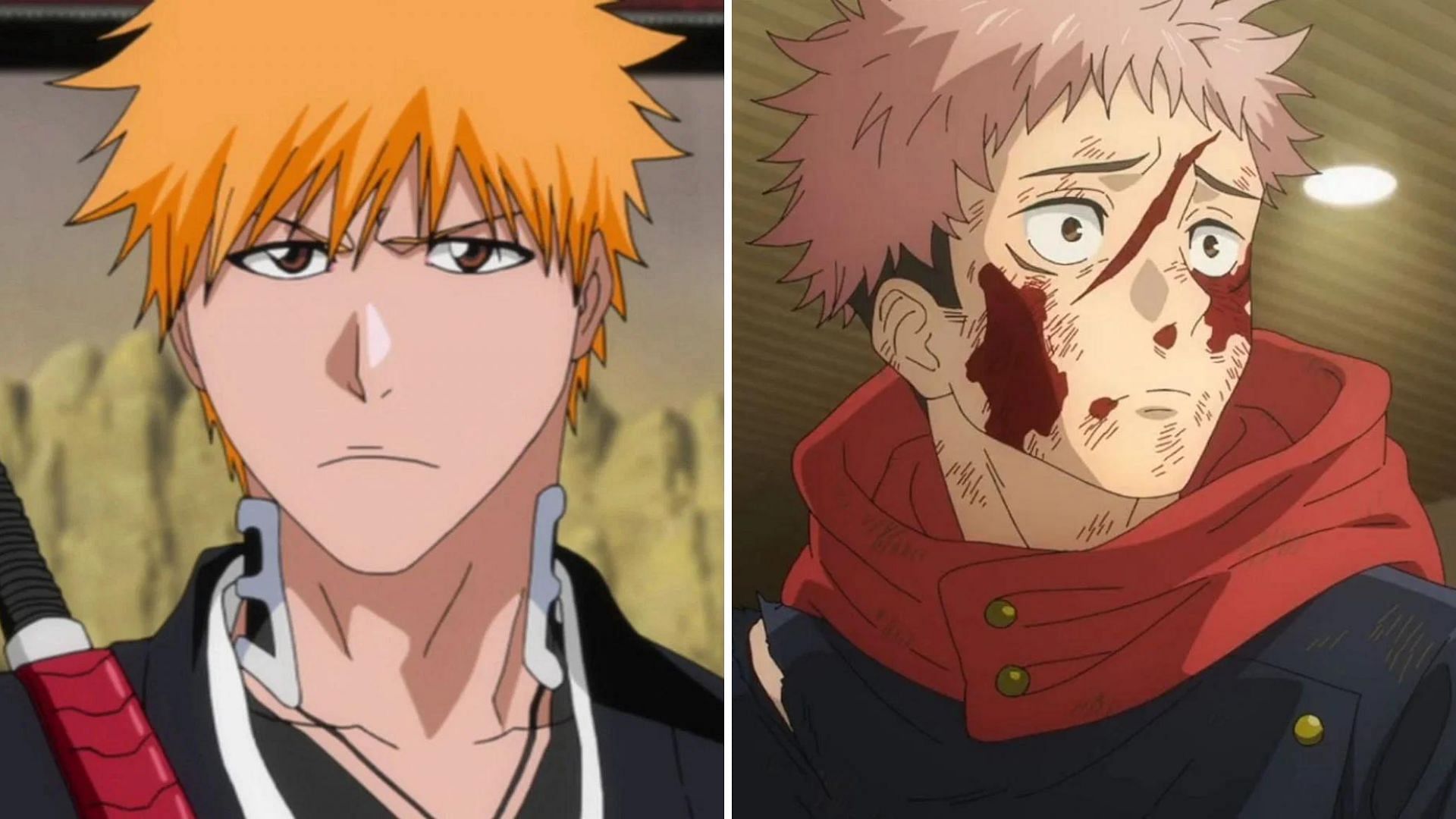 Kurosaki Ichigo and Yuji Itadori (Images via Studio Pierrot and MAPPA)