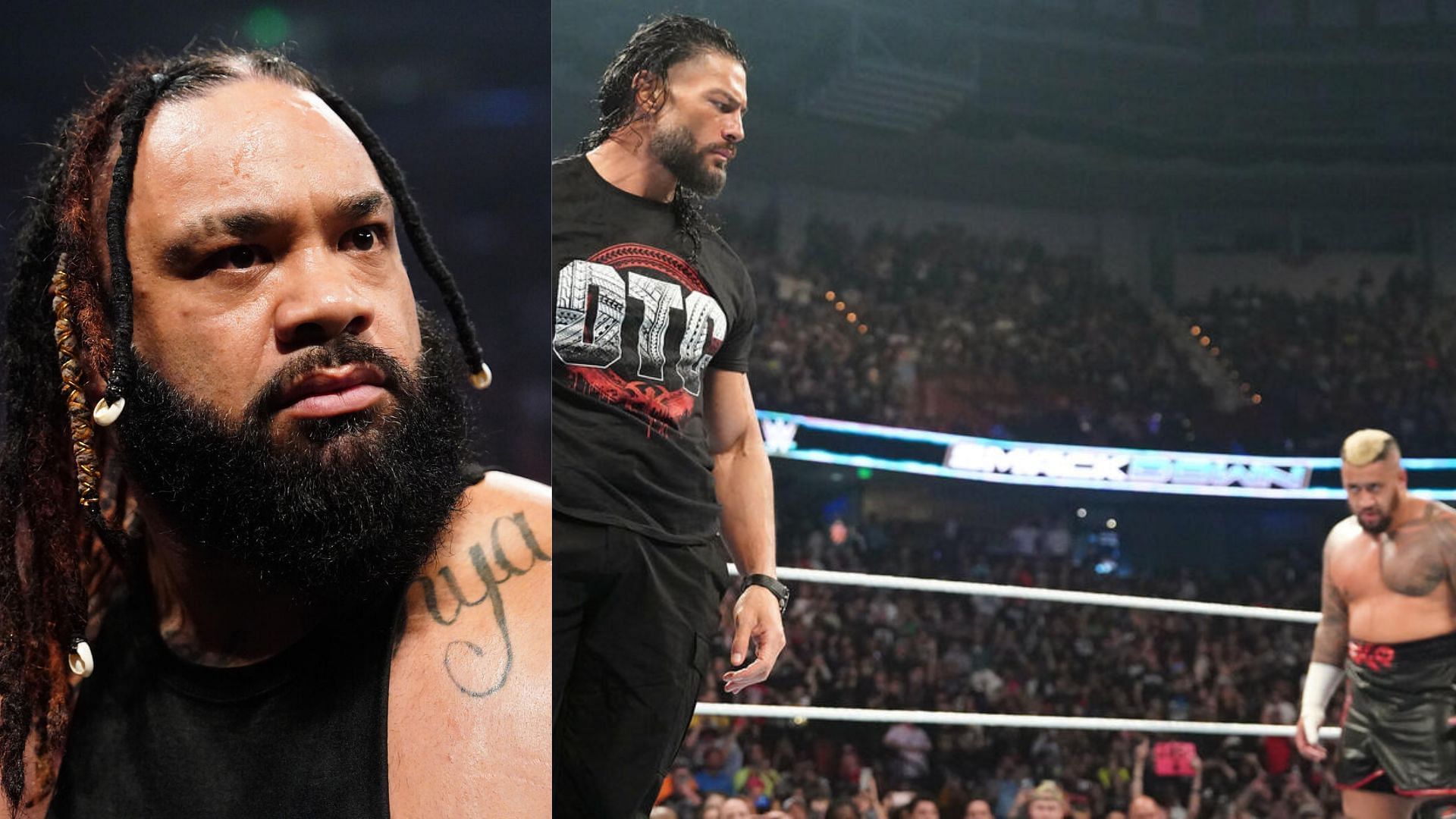 Jacob Fatu (left), Roman Reigns and Solo Sikoa (right) (Image Credits: WWE.com)