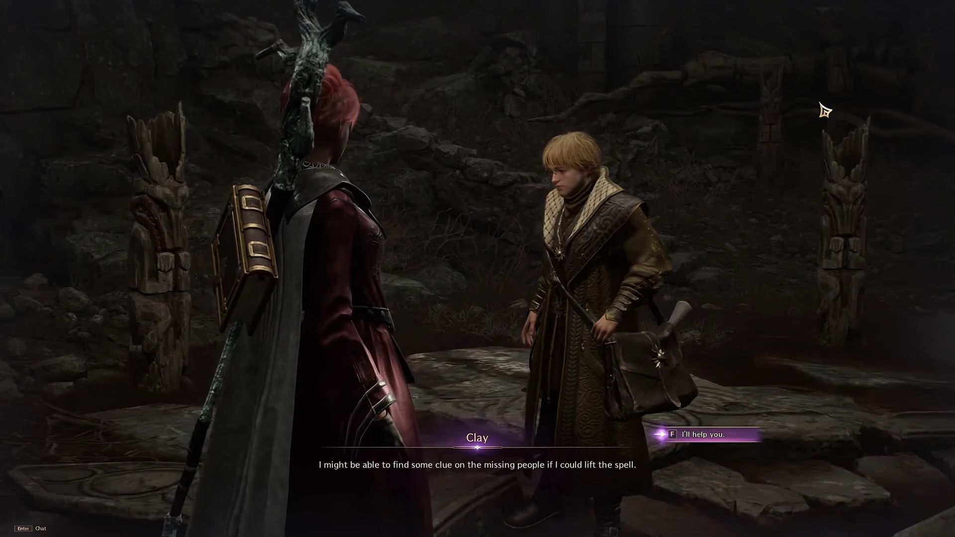 Talk to Clay to start the Throne and Liberty at the Lycan&#039;s Hall Quest (Image via A asosyal Gamer/YouTube)