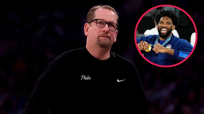 Coach Nick Nurse left speechless over Joel Embiid skipping 76ers' back-to-backs after thriving for Team USA at Olympics