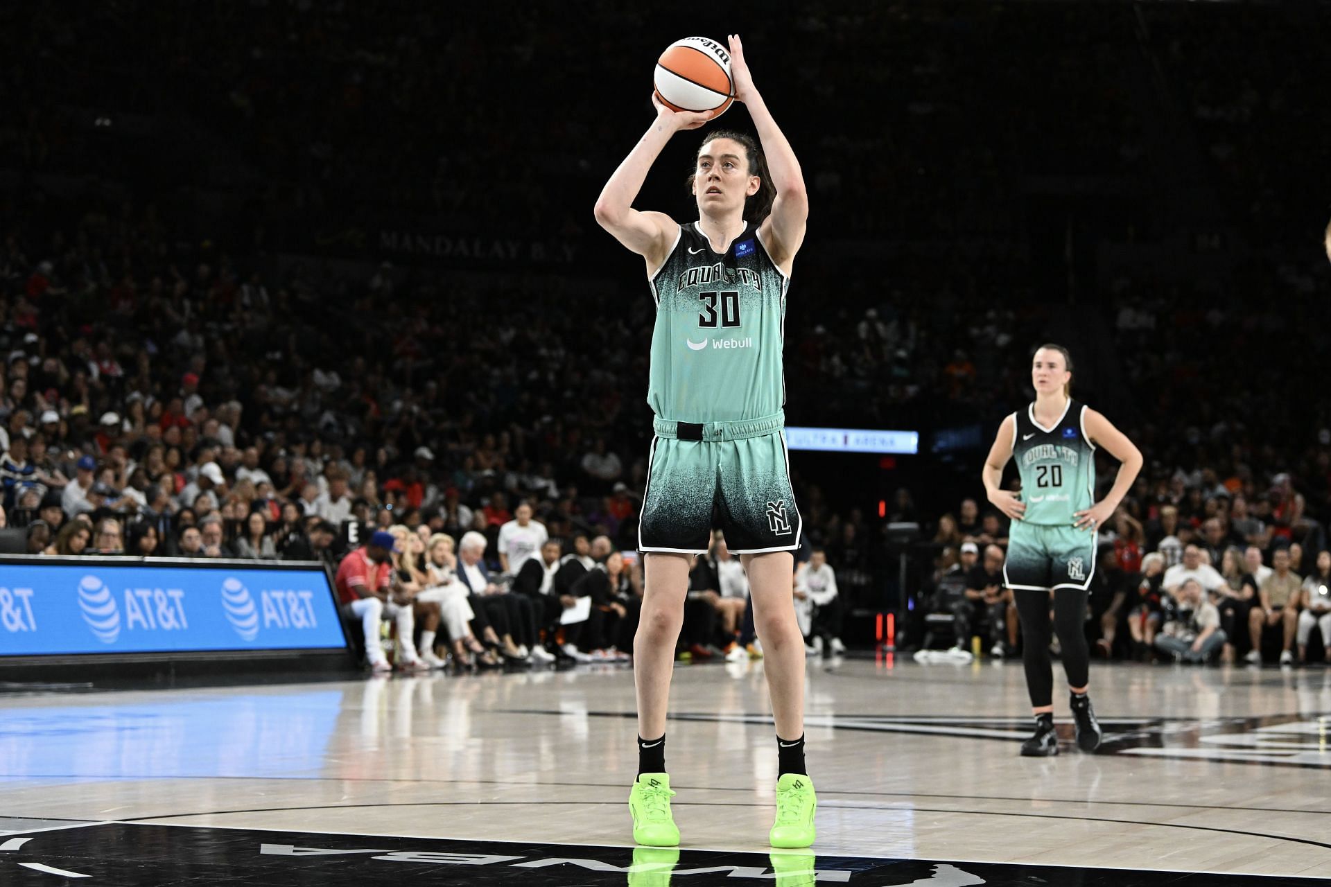 New York Liberty forward Breanna Stewart vs Las Vegas Aces&mdash;Source: Getty