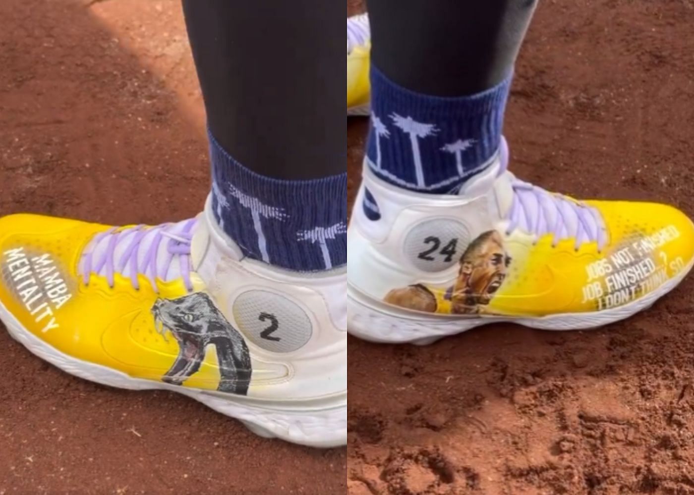 Brusdar Graterol&#039;s shoes (Image courtesy: B/R Walk-Off)