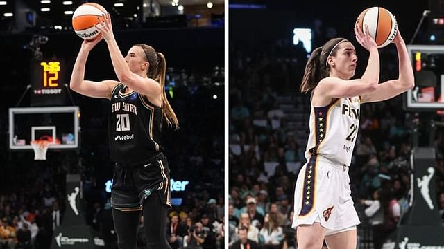 Looking at the stat comparison between Sabrina Ionescu and Caitlin Clark this season (Image credit: Imagn)