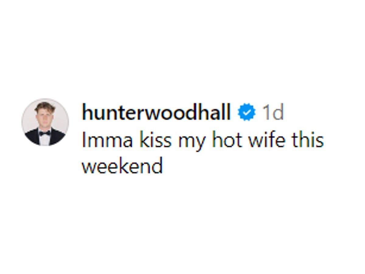 Hunter Woodhall&#039;s comment