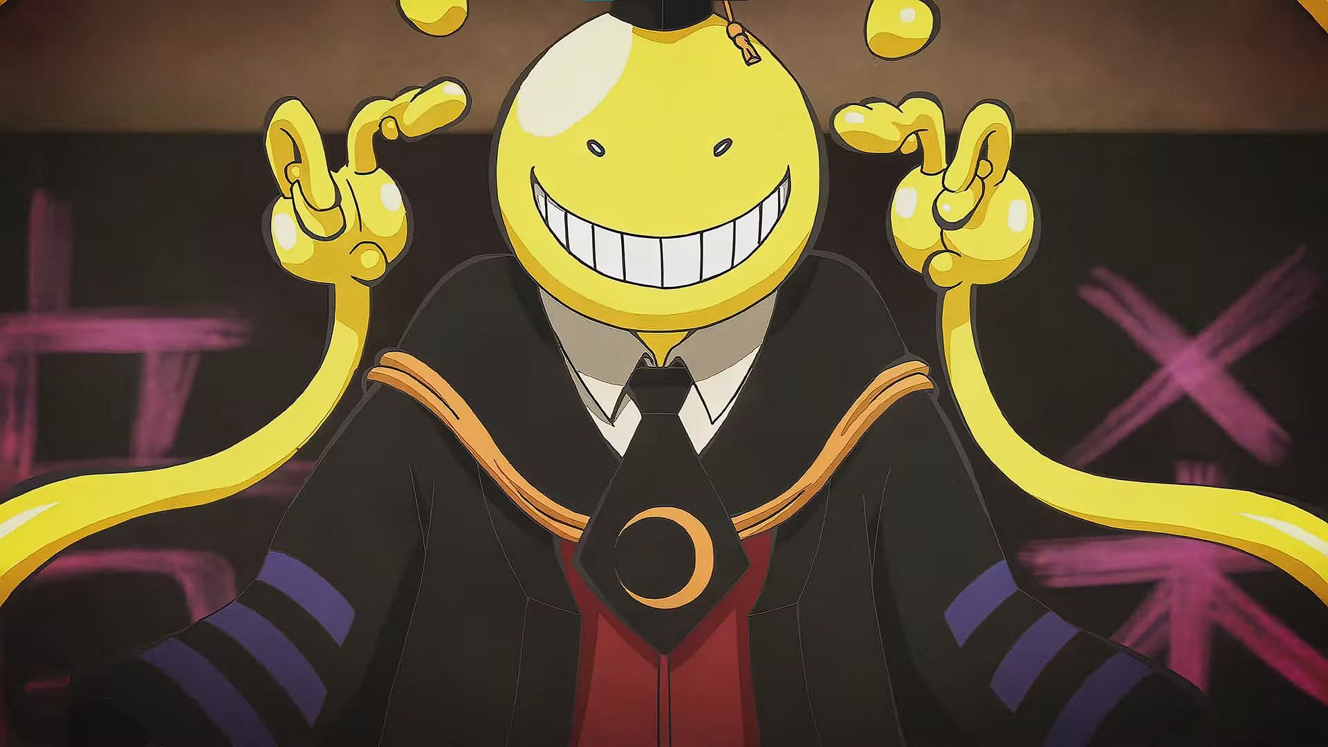 Anime characters who almost always smile: Koro Sensei (Image via Lerche)