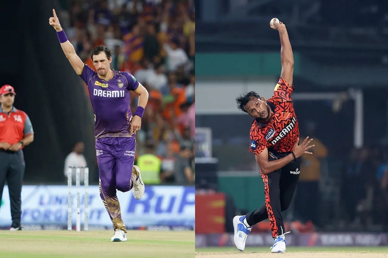 Mitchell Starc (left) and T Natarajan were two of the seamers bought by the Delhi Capitals at the IPL 2025 auction. [P/C: iplt20.com]