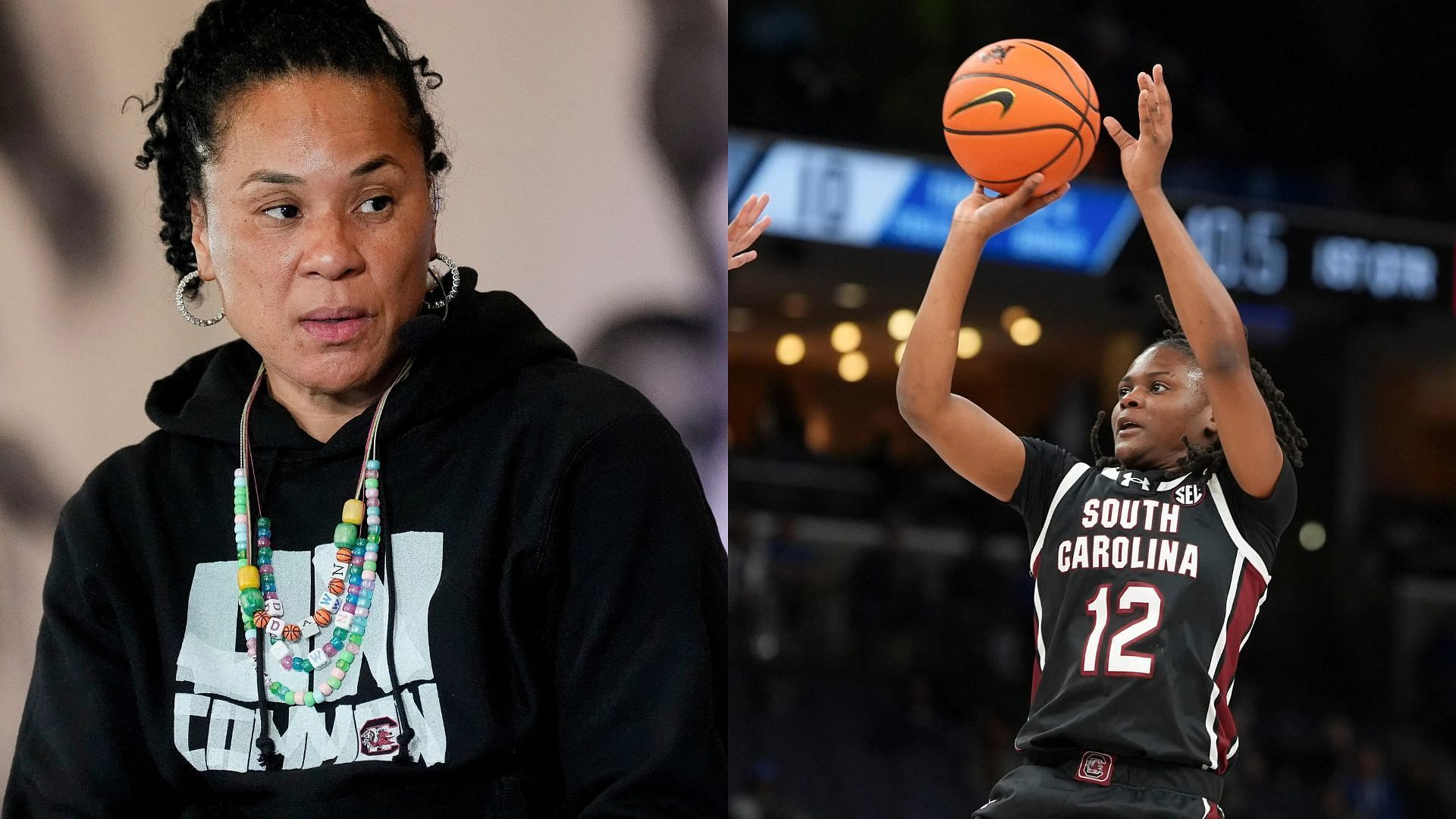 Dawn Staley and MiLaysia Fulwiley