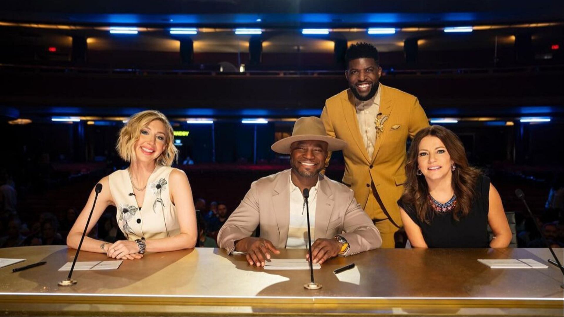 Hiedi Gardner, Taye Diggs, Martina McBride and Emmanuel Acho in Second Chance Stage season 1 ( via @martinamcbride/Instagram)