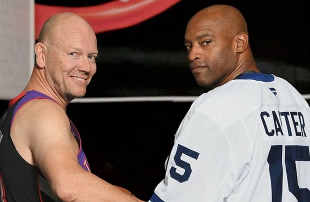 Celebrating Mats Sundin and Vince Carter (via twitter/@Sportsnet)