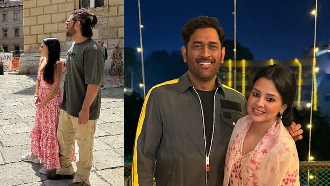 'माही भैया के साथ...' - एमएस धोनी के साथ साक्षी ने शेयर की तस्वीर, फैन ने की खास डिमांड
