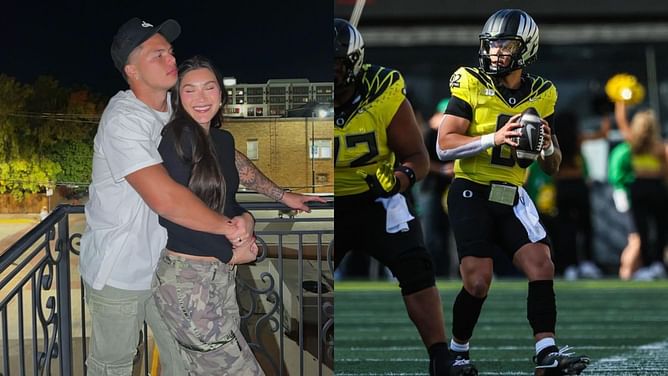PIC: Oregon QB Dillon Gabriel and fiancée Zo Caswell gets into the holiday spirit by shopping for Christmas decorations together