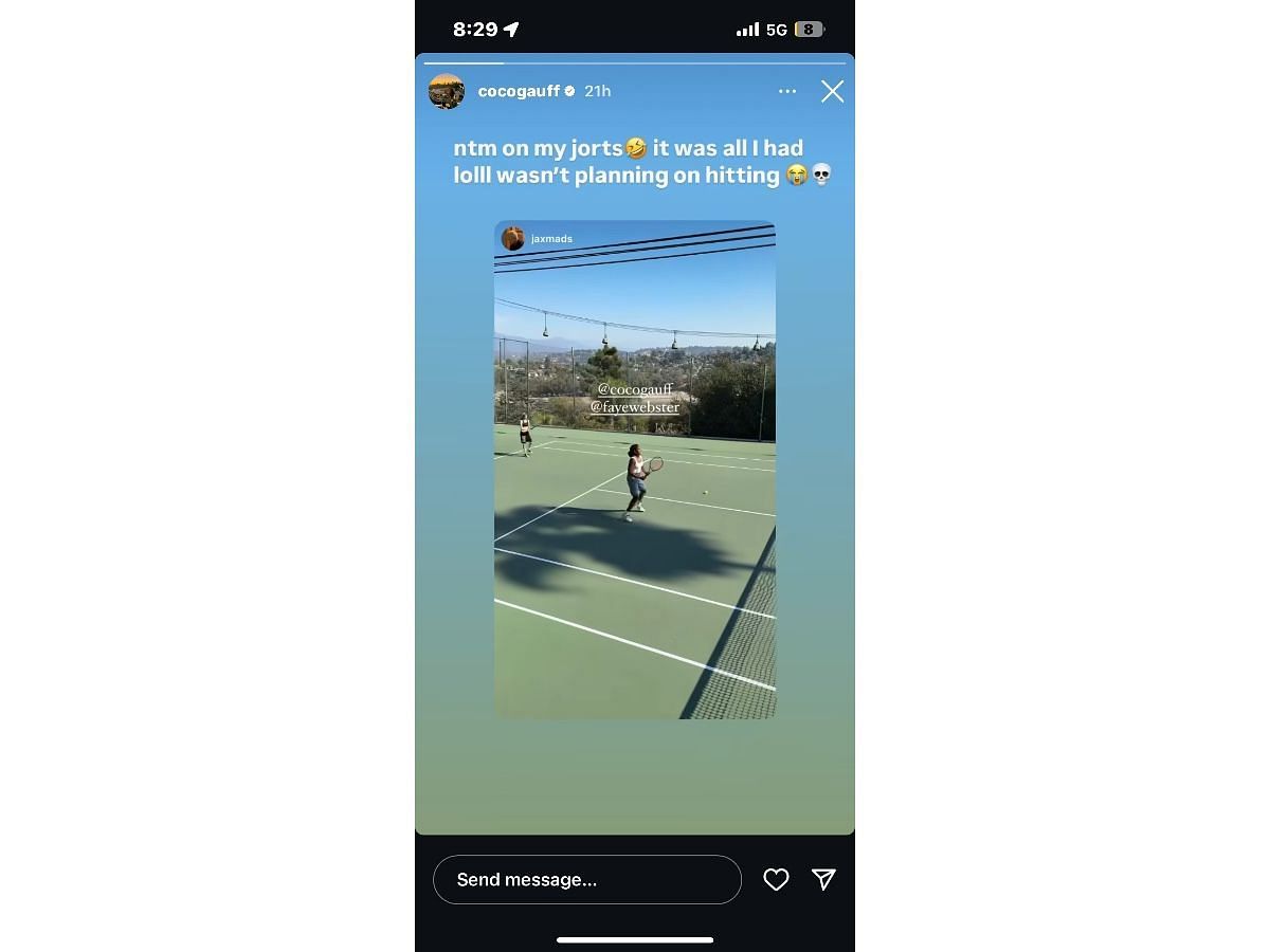 Coco Gauff&rsquo;s Instagram story