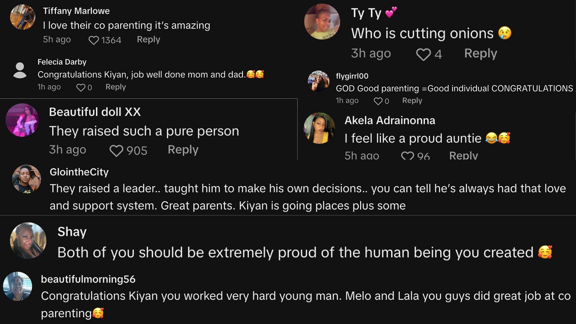 Fan reactions to Kiyan (Credits: TikTok/@lala)