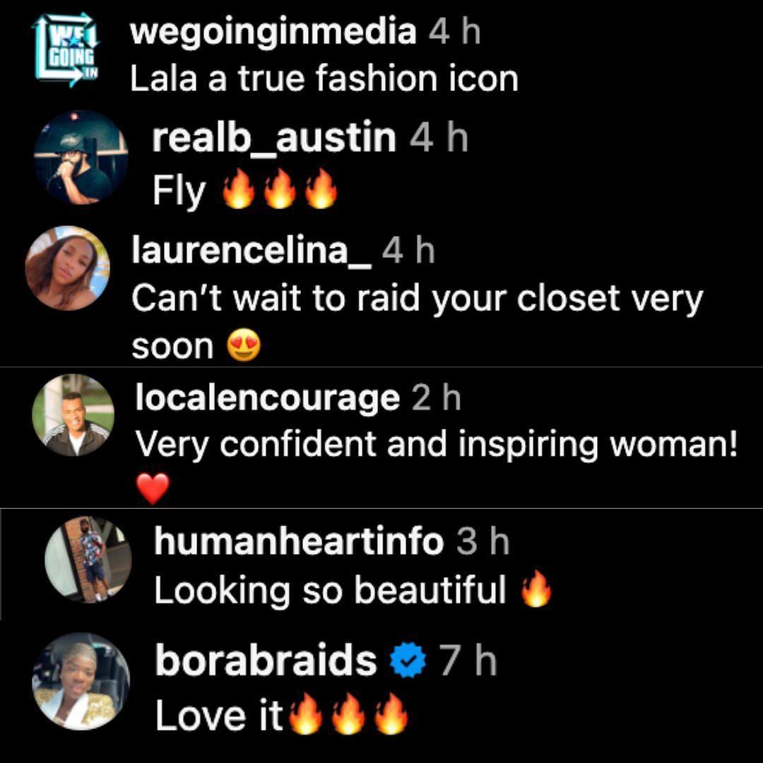 Fan reactions to La La Anthony (Credit: Instagram/@lala)