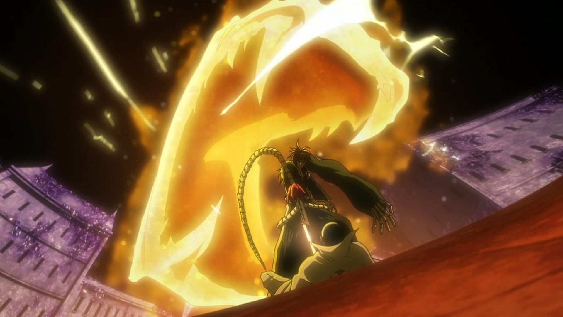 Renji&#039;s Bankai in the episode (Image via Pierrot Films)