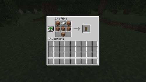 Craft your shield using any type of plank. (Image via Mojang Studios)