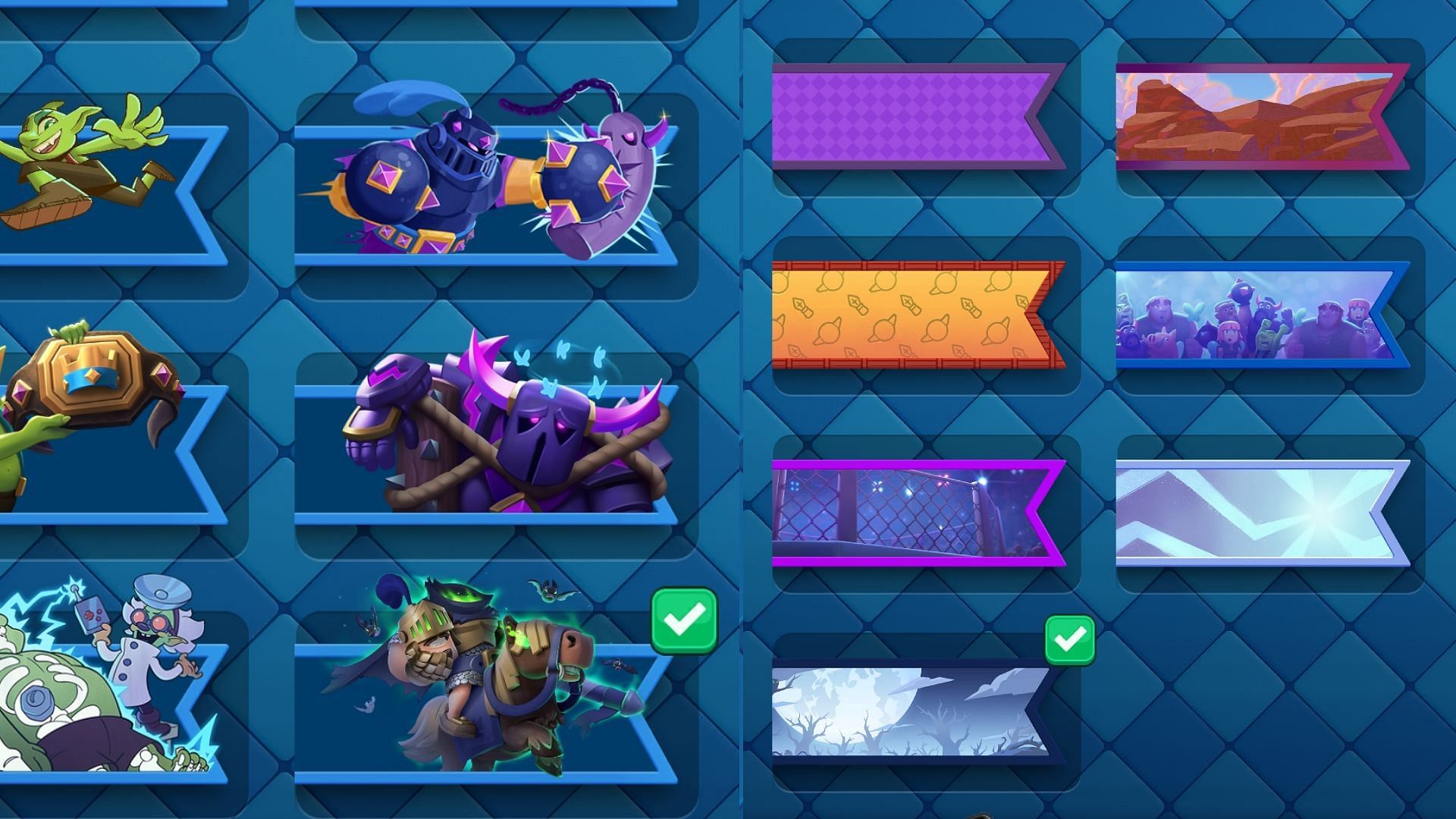 Decorations and Frames For Headless Prince banner are placed last on the list (Image via Supercell)