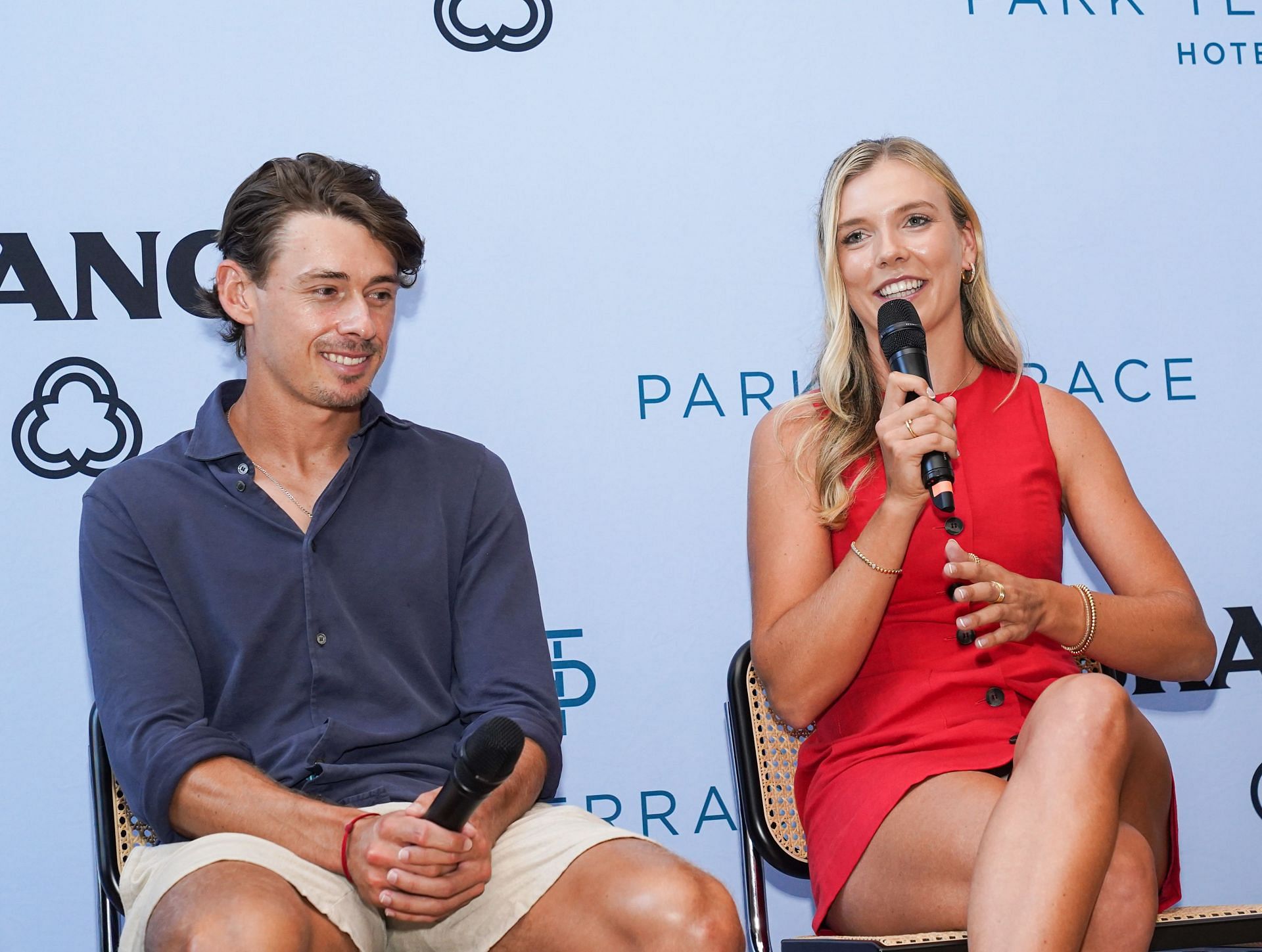 Alex De Minaur and Katie Boulter at the Park Terrace Hotel - Source: Getty