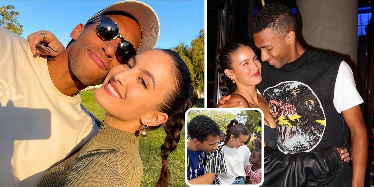 Felix Auger-Aliassime and Nina Ghaibi have been together since 2019; (inset) glimpse of couple