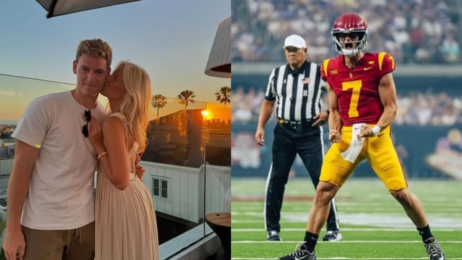 Miller Moss' GF Sofia Hildebrand drops a 1-word reaction for USC QB on Thanksgiving