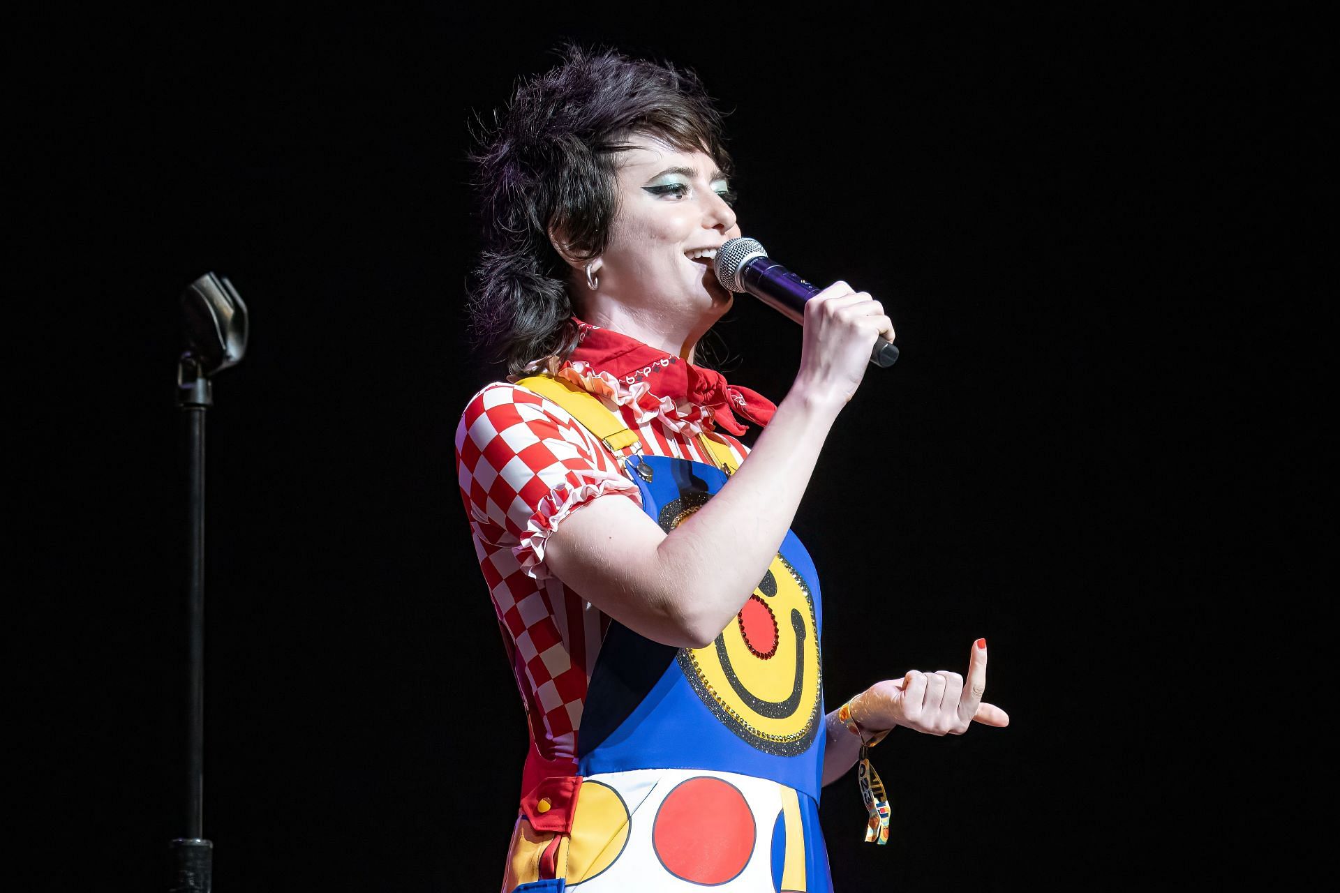 Sarah Sherman performs her standup comedy routine during the THING Festival 2023 (Image via Getty)