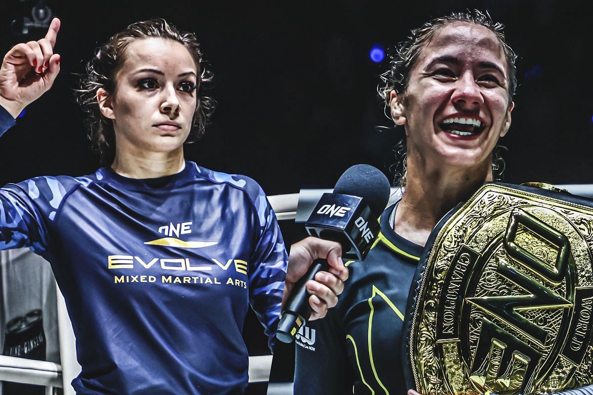 Danielle Kelly (left) and Mayssa Bastos (right). [Photo from ONE Championship]