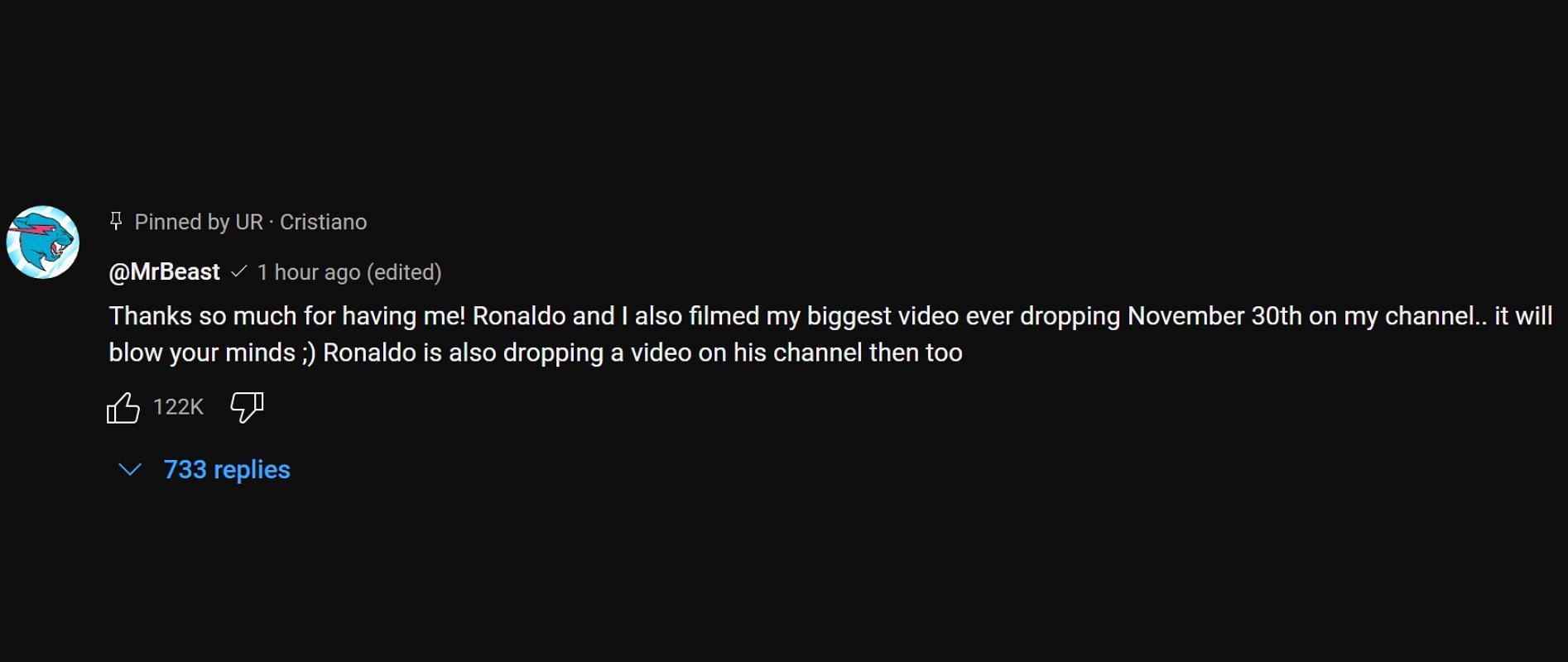 Jimmy&#039;s announcement (Image via Ur Cristiano/YouTube)